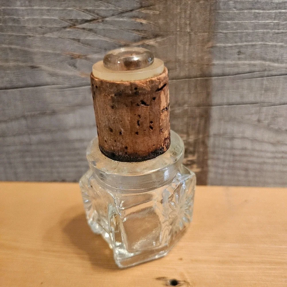 Vintage Glass Apothecary Bottle Cork Stopper Decorative Display‎